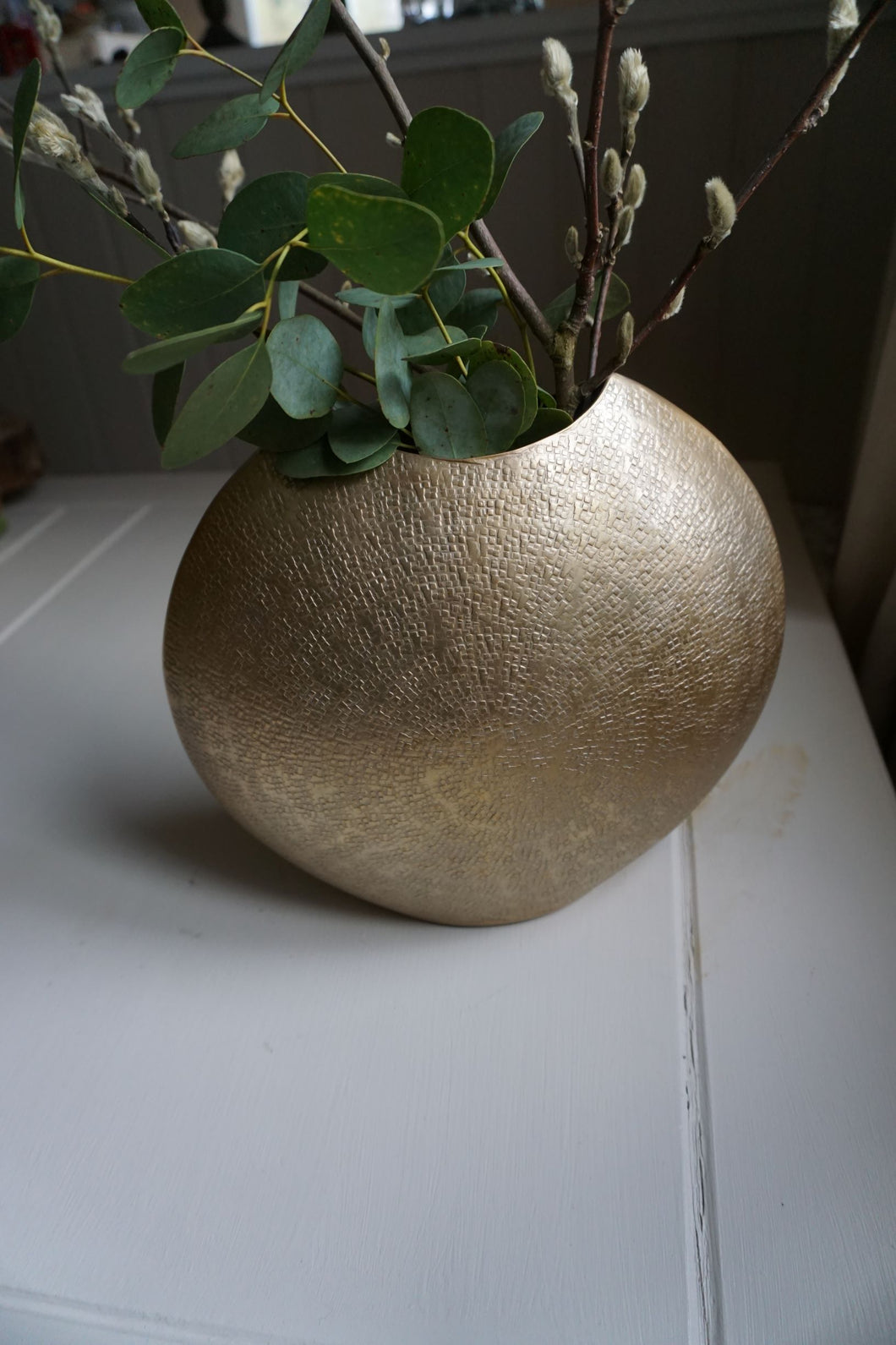 Metallvase goldfarben