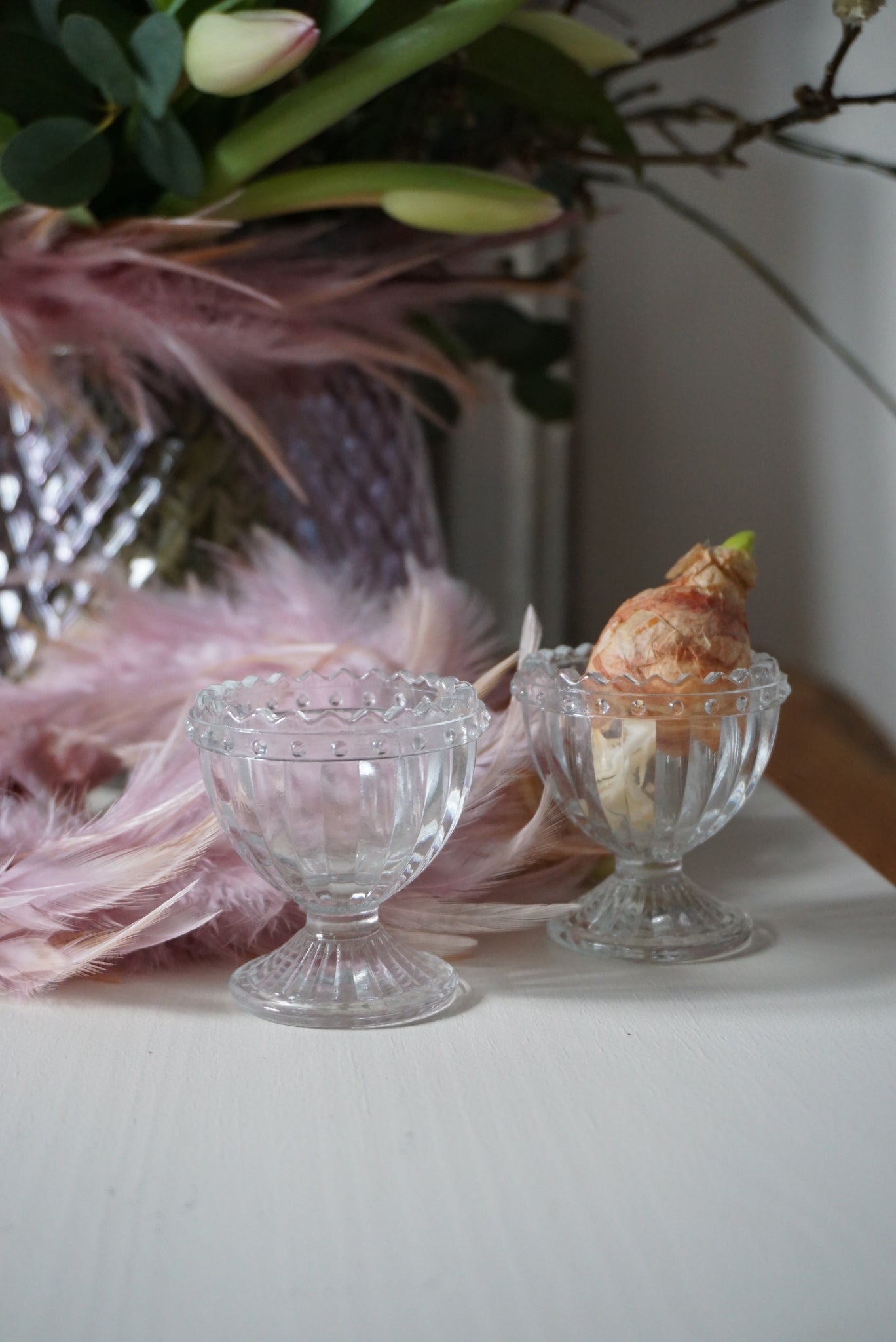 Eierbecher aus Glas – Blumen fürs Leben