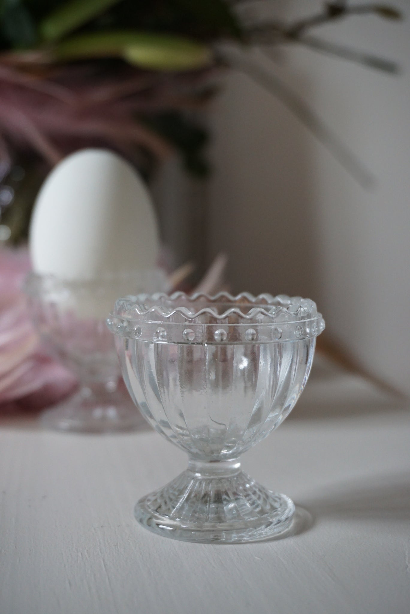Eierbecher aus Glas – Blumen fürs Leben